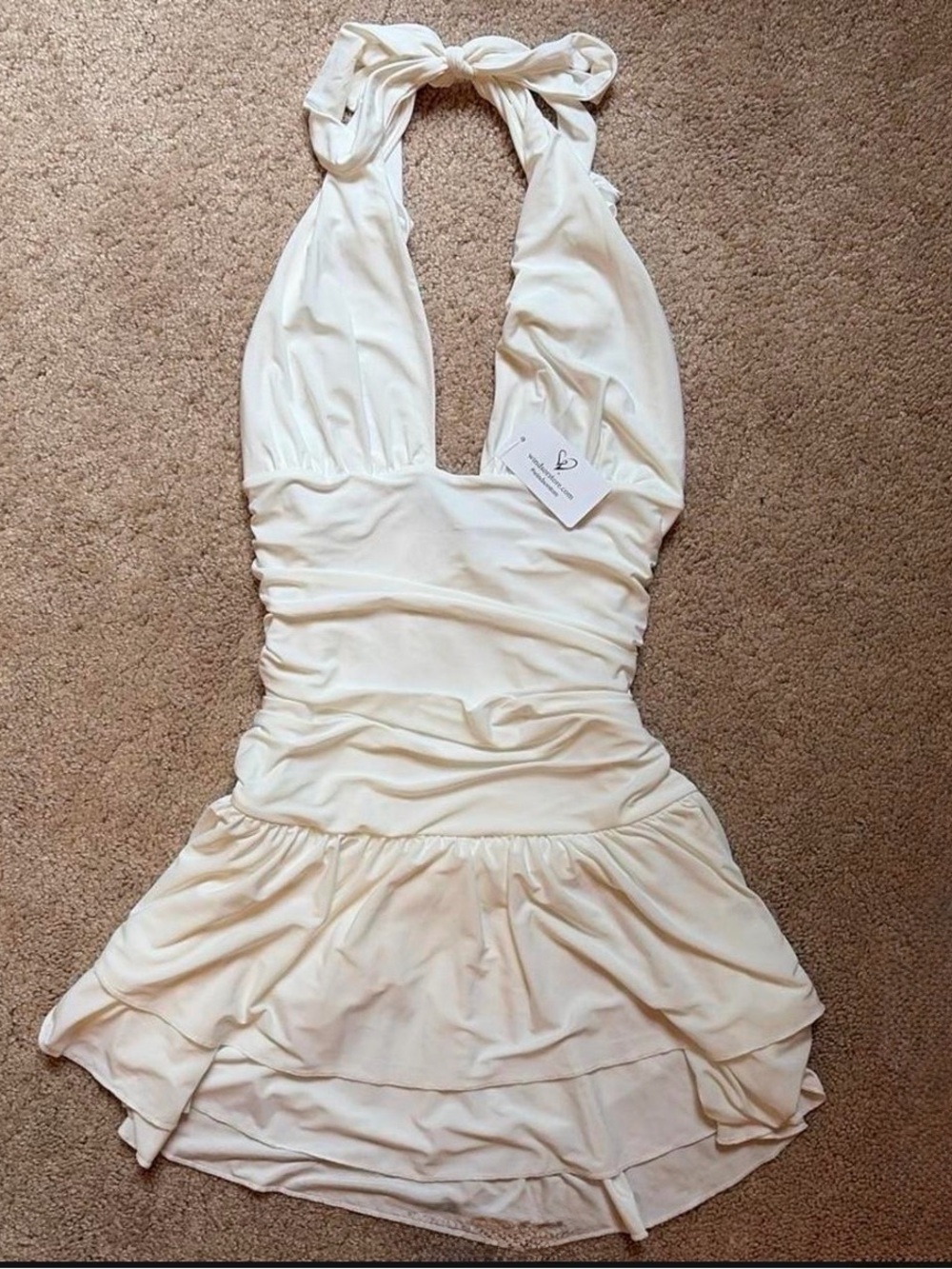 Windsor White Halter Mini Dress